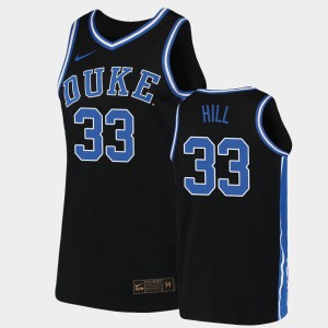 For Men Blue Devils #33 Grant Hill Black Replica 2019-20 College Basketball Jersey 605733-563