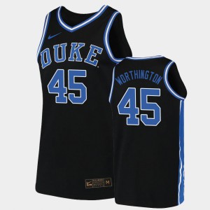 Men's Duke #45 Keenan Worthington Black Replica 2019-20 College Basketball Jersey 857632-219