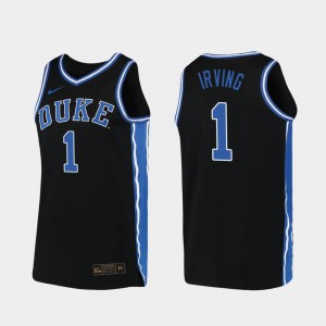 For Men Blue Devils #1 Kyrie Irving Black Replica 2019-20 College Basketball Jersey 553023-549