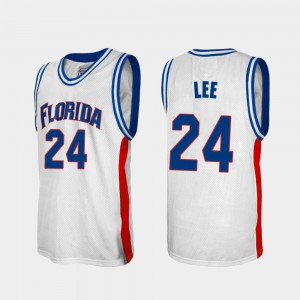 For Men's Florida #24 David Lee White Alumni College Basketball Jersey 714598-555