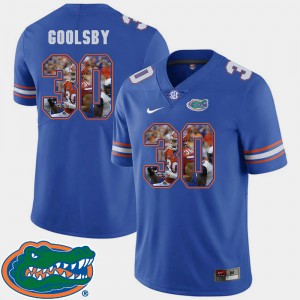 For Men's Florida #30 DeAndre Goolsby Royal Pictorial Fashion Football Jersey 334339-358