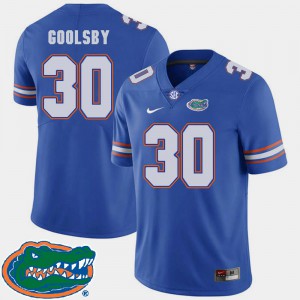 Men's Florida Gator #30 DeAndre Goolsby Royal College Football 2018 SEC Jersey 220175-693