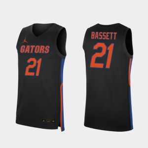 Men Gators #21 Dontay Bassett Black Replica 2019-20 College Basketball Jersey 241622-494