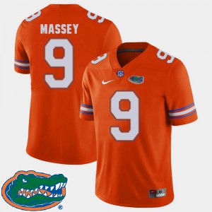 For Men Florida Gators #9 Dre Massey Orange College Football 2018 SEC Jersey 471970-407