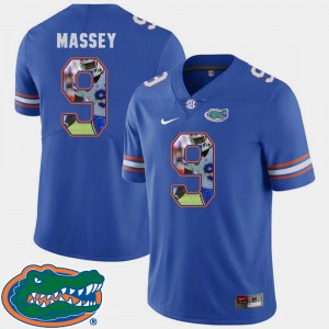 Men's Gator #9 Dre Massey Royal Pictorial Fashion Football Jersey 399909-371