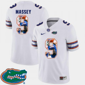 For Men Gator #9 Dre Massey White Pictorial Fashion Football Jersey 269802-912