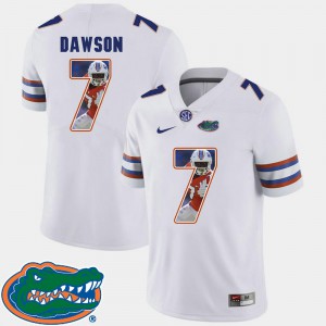 For Men's Gator #7 Duke Dawson White Pictorial Fashion Football Jersey 504948-137