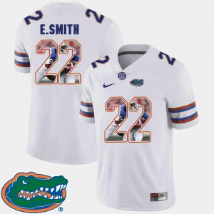 Mens Florida Gator #22 E.Smith White Pictorial Fashion Football Jersey 348613-149