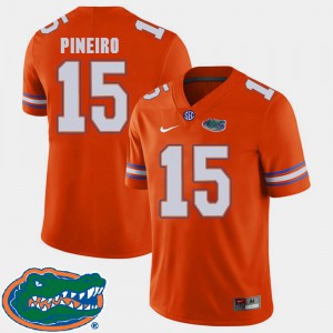 For Men Florida Gators #15 Eddy Pineiro Orange College Football 2018 SEC Jersey 375413-281