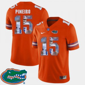 Mens UF #15 Eddy Pineiro Orange Pictorial Fashion Football Jersey 769026-560