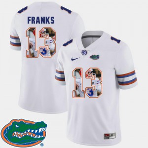 Mens Florida Gator #13 Feleipe Franks White Pictorial Fashion Football Jersey 573820-614