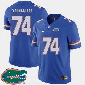 Mens Gator #74 Jack Youngblood Royal College Football 2018 SEC Jersey 466273-211