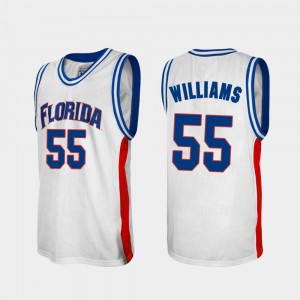 For Men Florida Gators #55 Jason Williams White Alumni College Basketball Jersey 364271-379