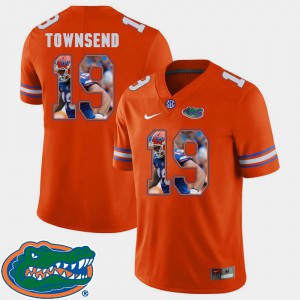 Men's Gator #19 Johnny Townsend Orange Pictorial Fashion Football Jersey 960849-384