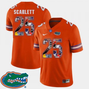 For Men's Gator #25 Jordan Scarlett Orange Pictorial Fashion Football Jersey 437488-608