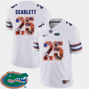 For Men's Florida #25 Jordan Scarlett White Pictorial Fashion Football Jersey 380019-624