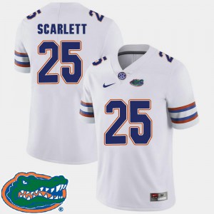 Men Florida #25 Jordan Scarlett White College Football 2018 SEC Jersey 255391-596