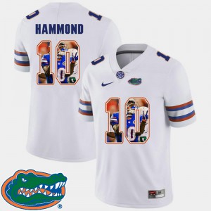 Men Florida Gator #10 Josh Hammond White Pictorial Fashion Football Jersey 165373-168