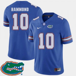 Men's Florida Gator #10 Josh Hammond Royal College Football 2018 SEC Jersey 221436-337
