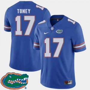 For Men University of Florida #17 Kadarius Toney Royal College Football 2018 SEC Jersey 784388-175