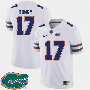 Men's Florida #17 Kadarius Toney White College Football 2018 SEC Jersey 969997-642