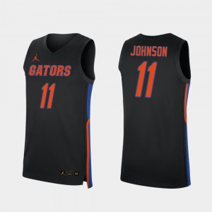 Men's Florida #11 Keyontae Johnson Black Replica 2019-20 College Basketball Jersey 419771-263