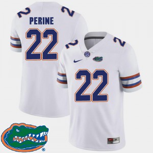 Men's Florida Gator #22 Lamical Perine White College Football 2018 SEC Jersey 461536-906