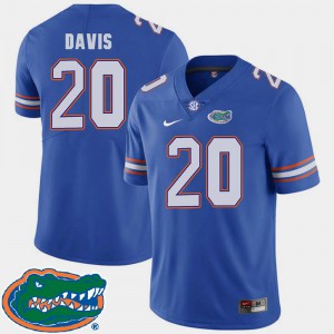 Men Florida #20 Malik Davis Royal College Football 2018 SEC Jersey 416720-170