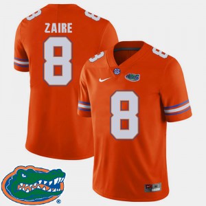 Mens Florida #8 Malik Zaire Orange College Football 2018 SEC Jersey 613725-392
