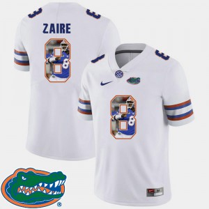 Men's Florida Gator #8 Malik Zaire White Pictorial Fashion Football Jersey 314271-234