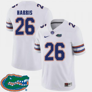 For Men's Florida #26 Marcell Harris White College Football 2018 SEC Jersey 260805-724