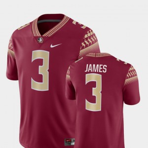 Men's Florida State #3 Derwin James Garnet Game College Football Jersey 857257-420