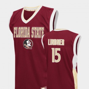 For Men Seminoles #15 Justin Lindner Red Fadeaway College Basketball Jersey 655238-962
