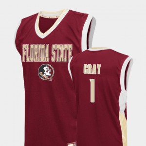 Men's Florida State #1 Raiquan Gray Red Fadeaway College Basketball Jersey 322128-236