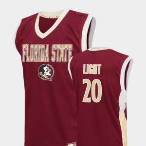 For Men's Florida ST #20 Travis Light Red Fadeaway College Basketball Jersey 381070-705