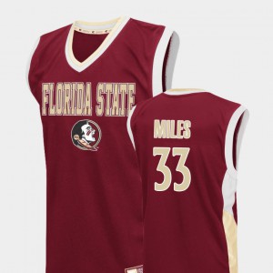 For Men's Florida ST #33 Will Miles Red Fadeaway College Basketball Jersey 767175-484