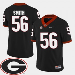 For Men University of Georgia #56 Garrison Smith Black College Football 2018 SEC Patch Jersey 360166-340