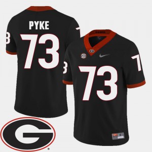 Men's University of Georgia #73 Greg Pyke Black College Football 2018 SEC Patch Jersey 490793-372