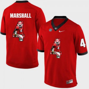 Men's Georgia #4 Keith Marshall Red Pictorial Fashion Jersey 916791-187