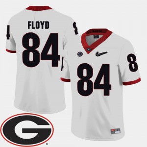 For Men Georgia Bulldogs #84 Leonard Floyd White College Football 2018 SEC Patch Jersey 648400-366
