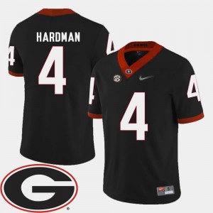 Mens Georgia Bulldogs #4 Mecole Hardman Black College Football 2018 SEC Patch Jersey 405641-514