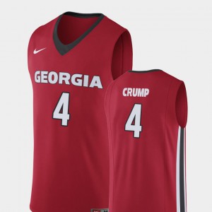 Mens Georgia Bulldogs #4 Tyree Crump Red Replica College Basketball Jersey 889699-122