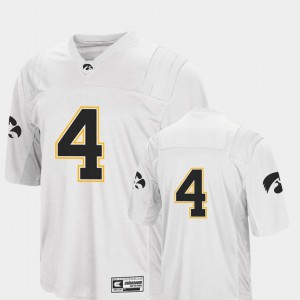 For Men's University of Iowa #4 White College Football Colosseum Jersey 559298-349