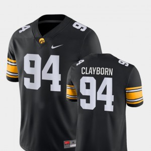 For Men Iowa Hawk #94 Adrian Clayborn Black Game College Football Jersey 217636-851