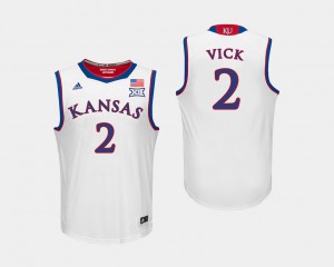 Men Kansas Jayhawks #2 Lagerald Vick White College Basketball Jersey 407365-627