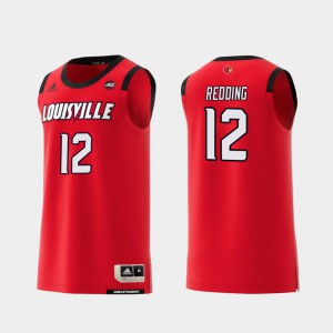 For Men's Cardinal #12 Jacob Redding Red Replica College Basketball Jersey 977476-334