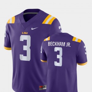 For Men's Louisiana State Tigers #3 Odell Beckham Jr Purple Game College Football Jersey 163581-913
