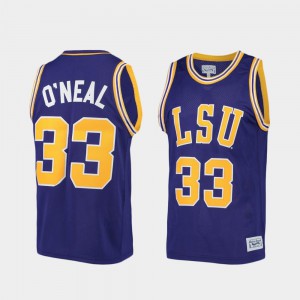 Men's LSU #33 Shaquille O'Neal Purple Alumni Limited College Basketball Jersey 668068-967