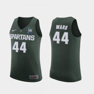 For Men's Michigan State Spartans #44 Nick Ward Green 2019 Final-Four Replica Jersey 684164-618