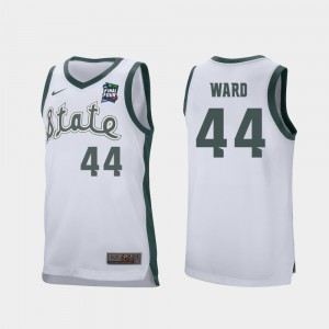 For Men's Spartans #44 Nick Ward White 2019 Final-Four Retro Performance Jersey 311003-598